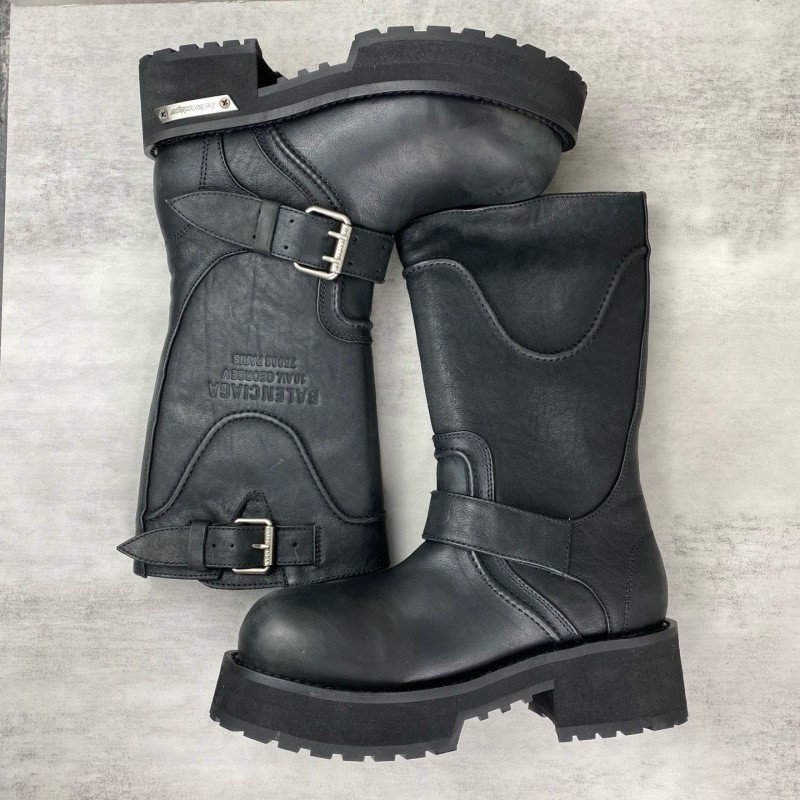 BALENCIAGA Venom leather biker boots